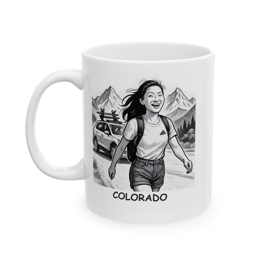 "In Colorado, we don’t sweat. We glow." Ceramic Mug - 13430