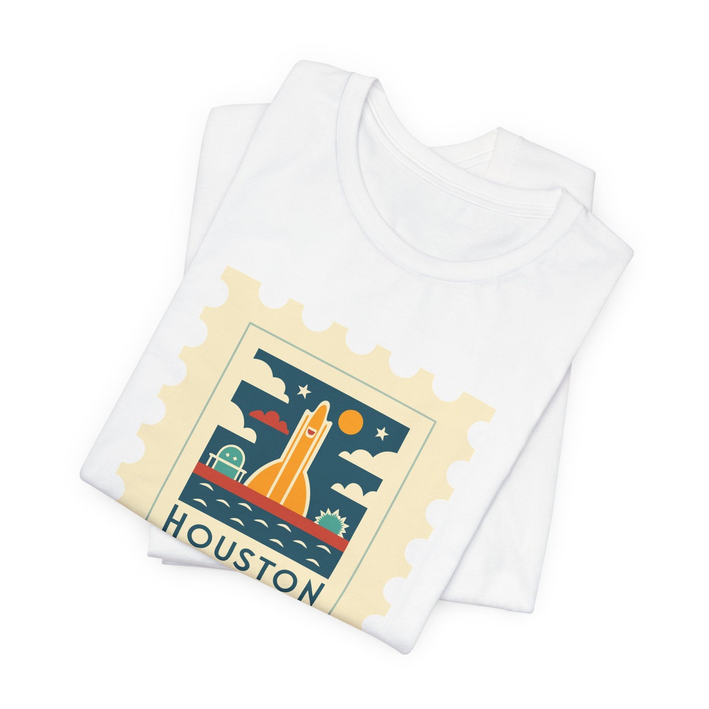 Houston Texas Retro Stamp Unisex Tee - Graphic T-Shirt for Casual Wear - 12143