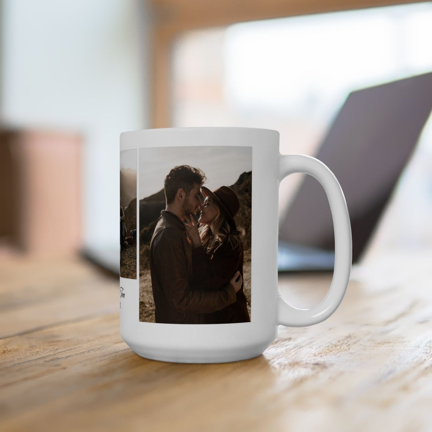 Julian & Tom, Couple's Photos, Customizable - Ceramic Mug, (11oz, 15oz) - 11030