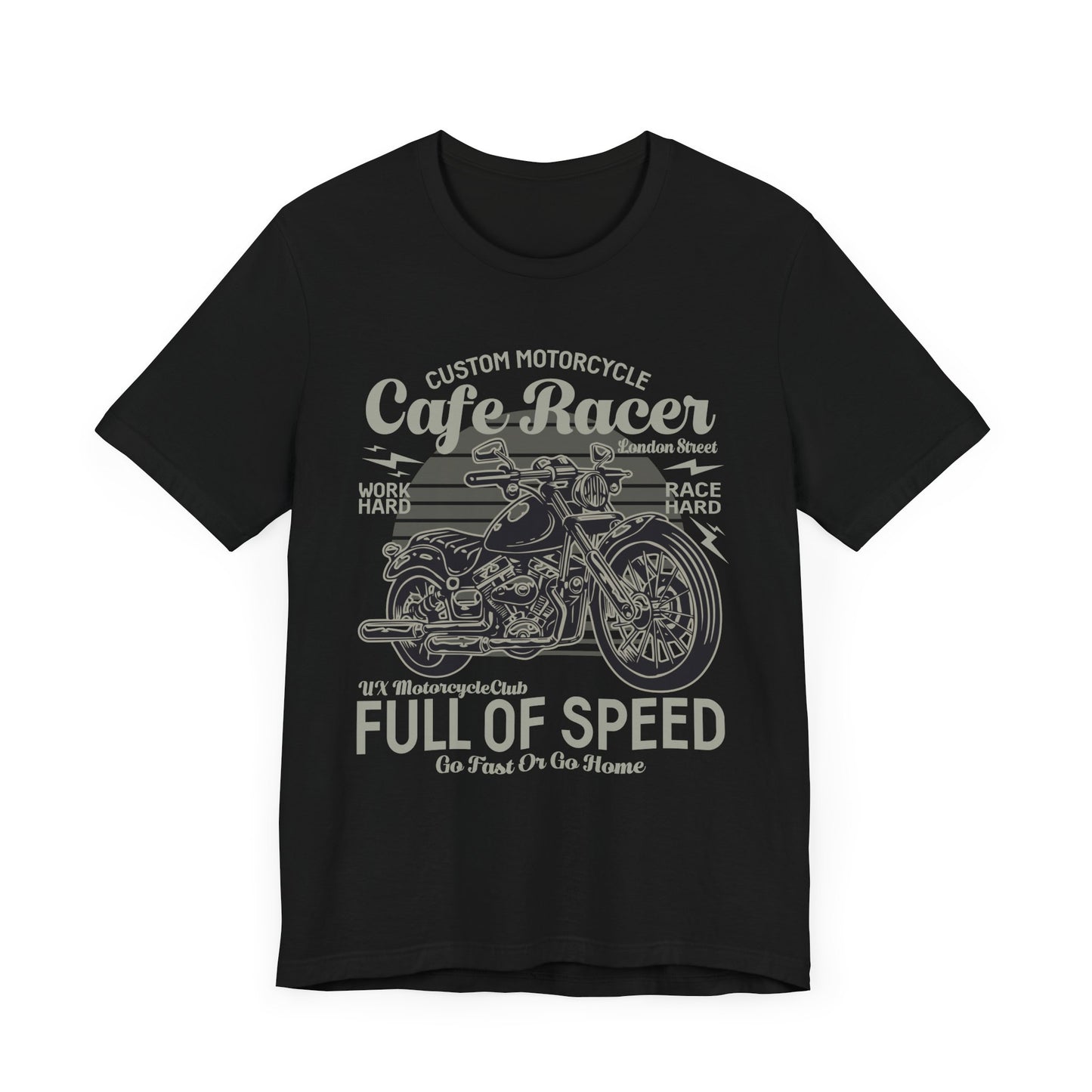 Custom Motorcycle, Cafe Racer - Unisex Jersey Short Sleeve Tee - 13295
