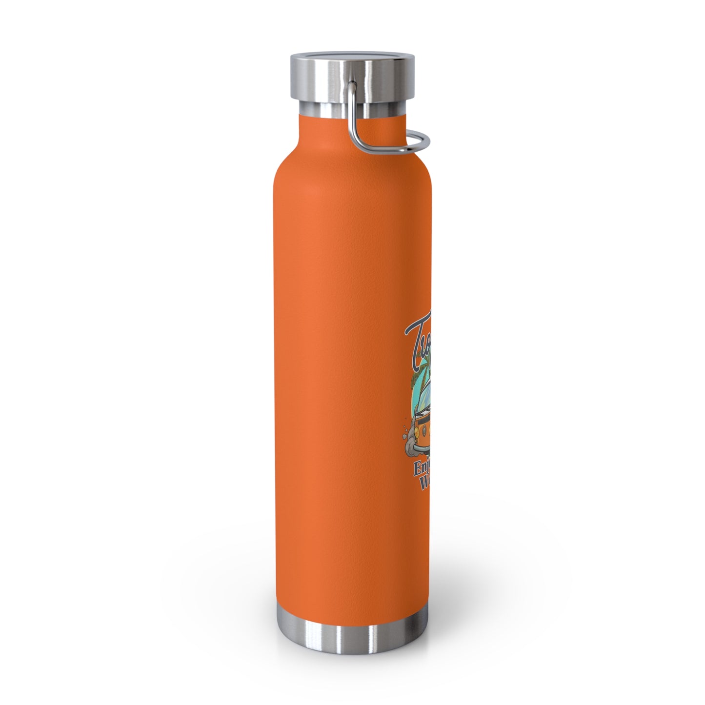 Tropical Beach, Enjoy Your Weekend - Copper Vacuum Insulated Bottle, 22oz - 10745