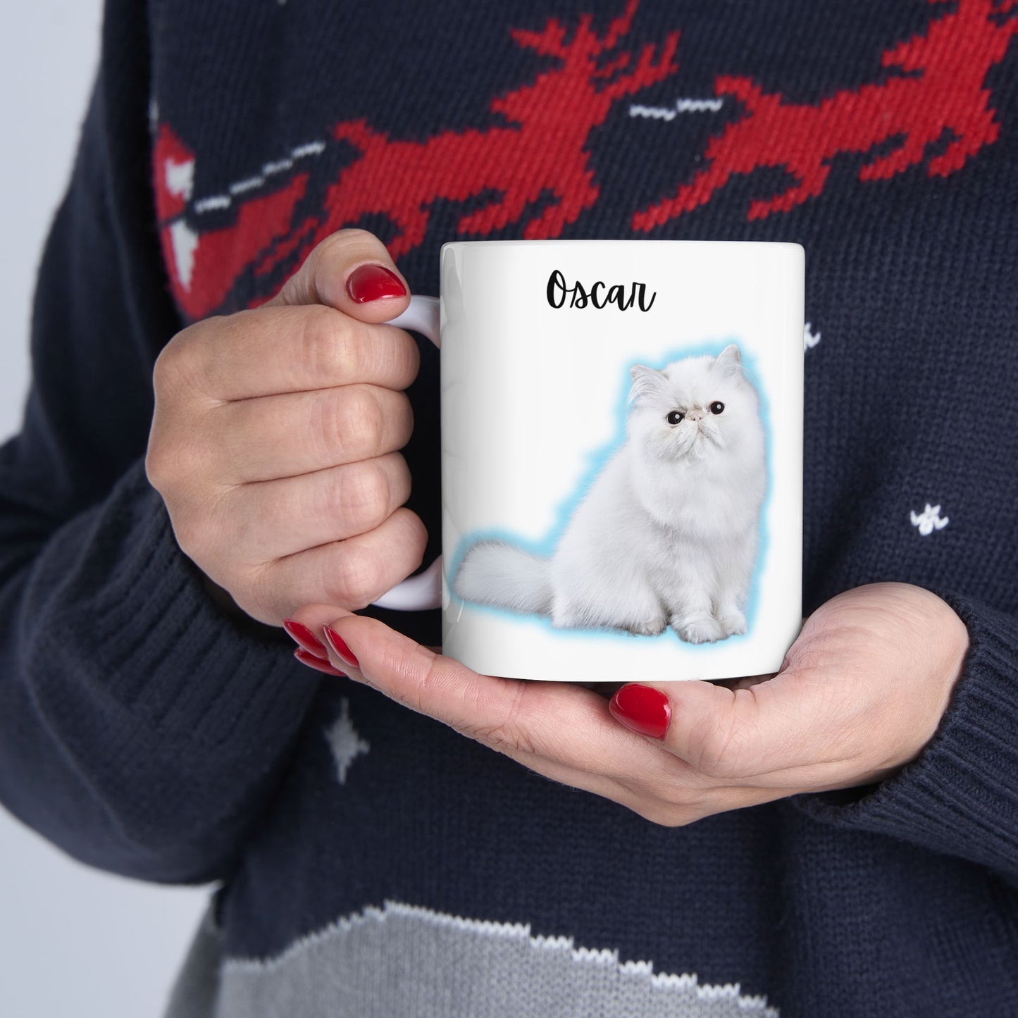 Cute Cat Ceramic Mug - Ideal Gift for Cat Lovers, Cozy Home Decor, Feline Themed Drinkware, Pet Lover's Gift, Fun Coffee Cup - 14208