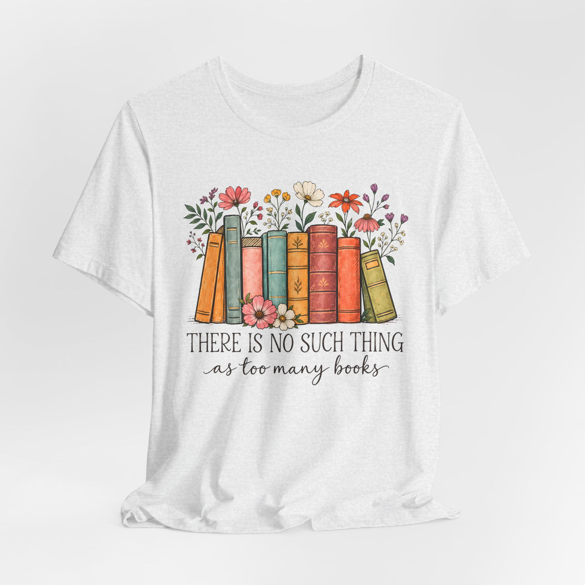 Book Lover T-Shirt,  Vintage Floral Bookshelf Tee - 14524