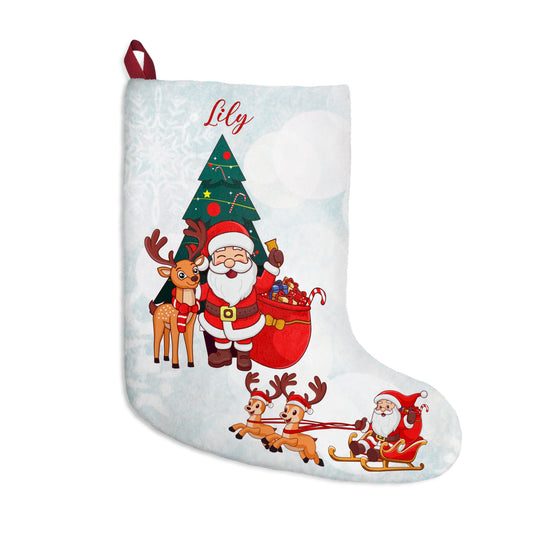 Lily, Santa's Party, Customizable - Christmas Stockings - 10437