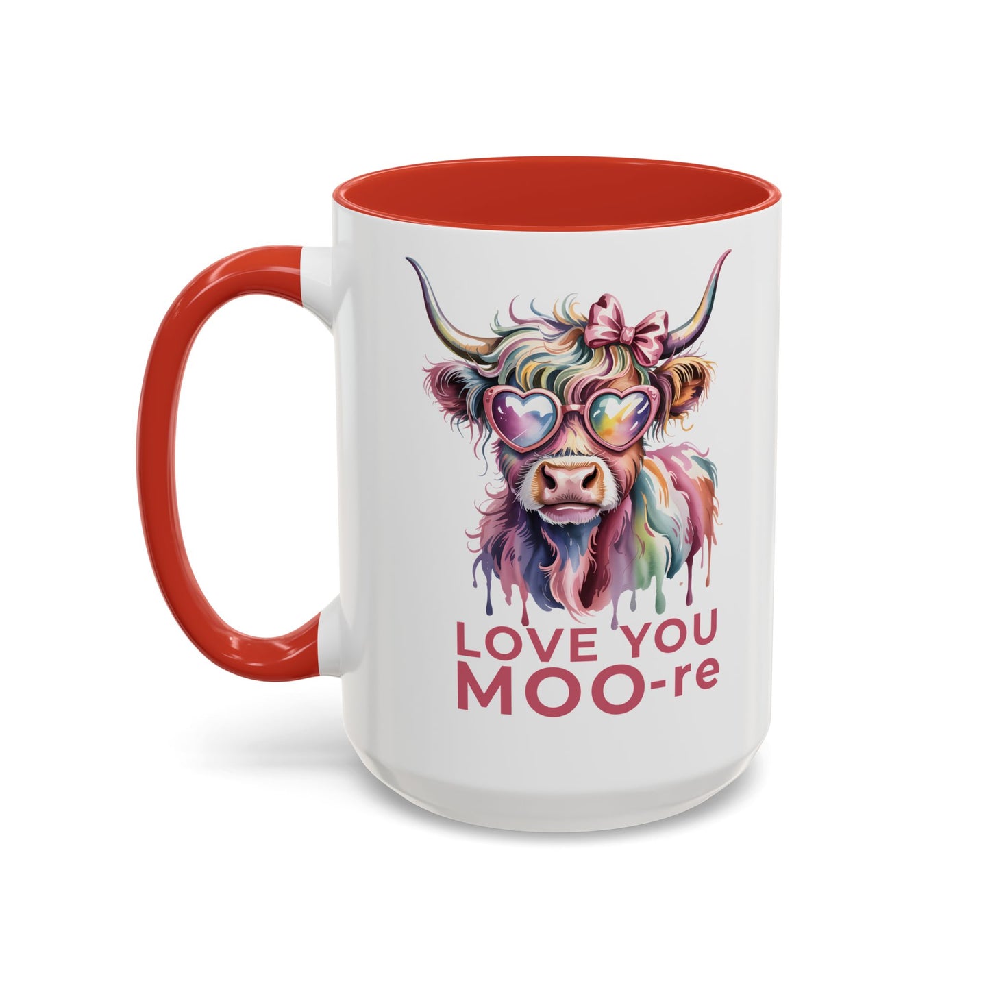 Love You Moo-re Highland Cow Mug – Cute Valentine’s Day Coffee Cup, Funny Romantic Gift for Her or Him (11oz / 15oz) - 14785