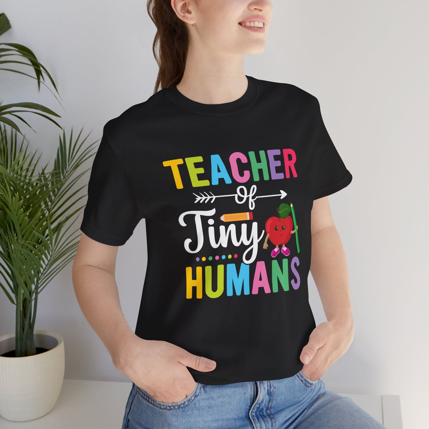 Teacher Of Tine Humans - Unisex Jersey Short Sleeve Tee