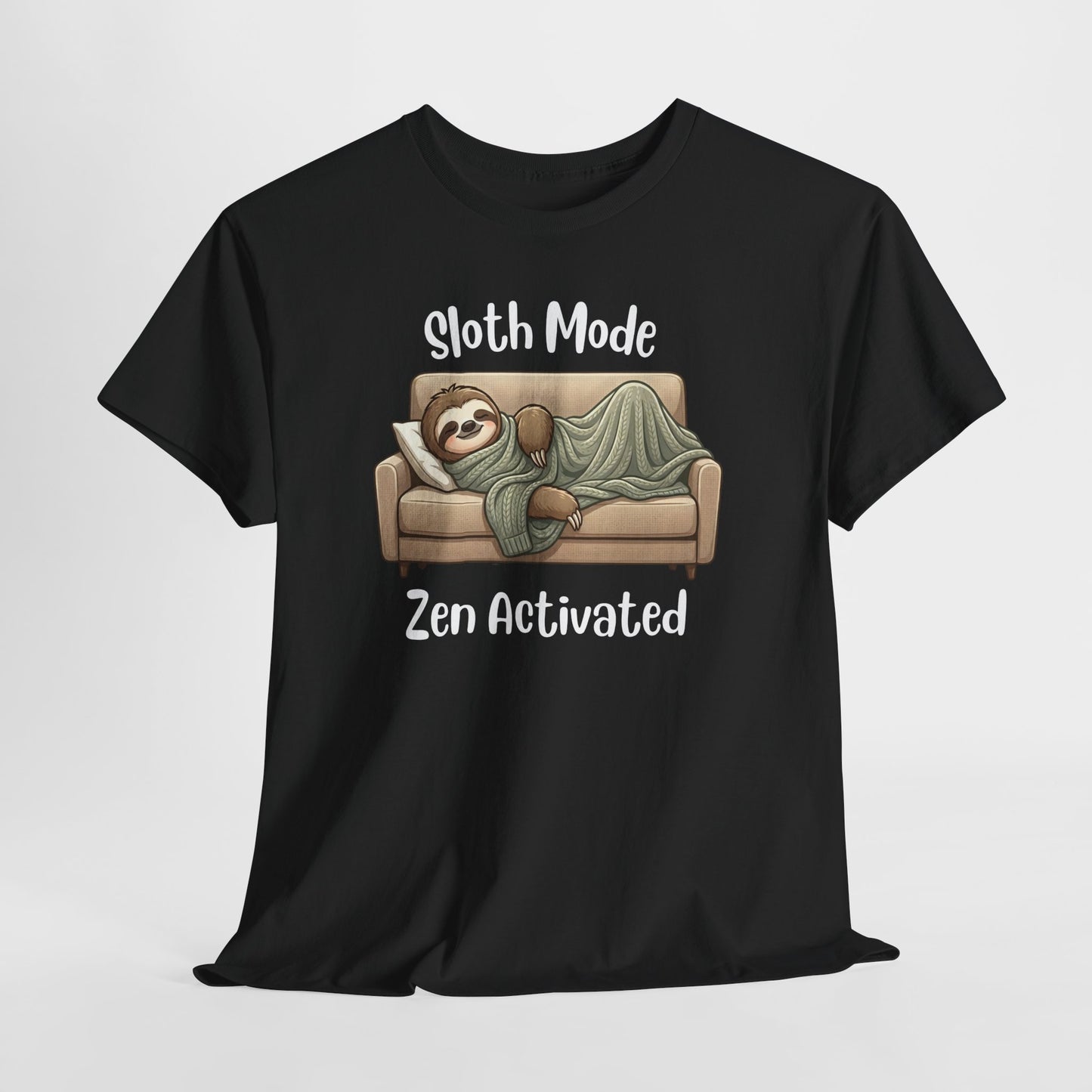 Funny Sloth T-Shirt – “Sloth Mode, Zen Activated” Cute Relaxing Tee - 14844
