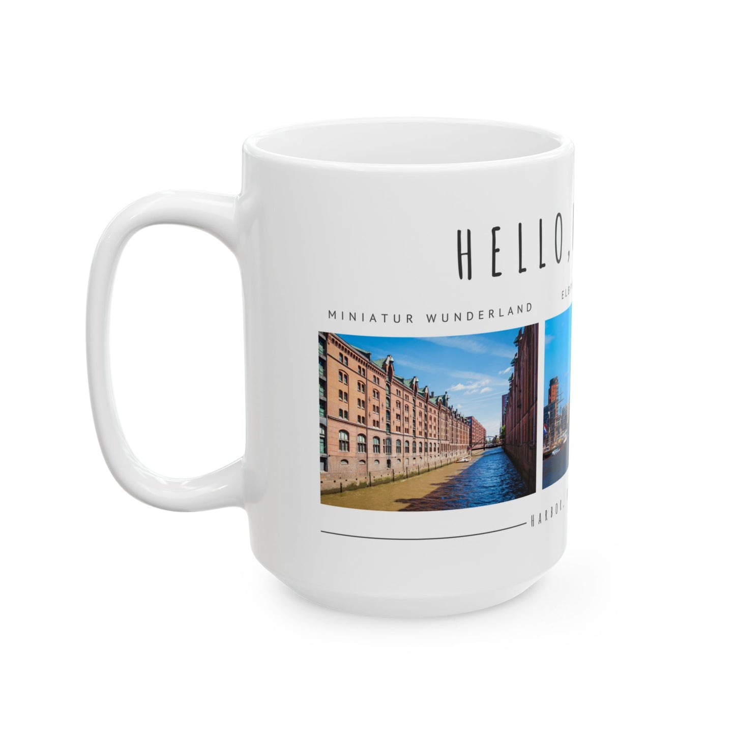 Hello Hamburg Ceramic Mug - 11oz & 15oz, Perfect Gift for Travel Lovers - 12174
