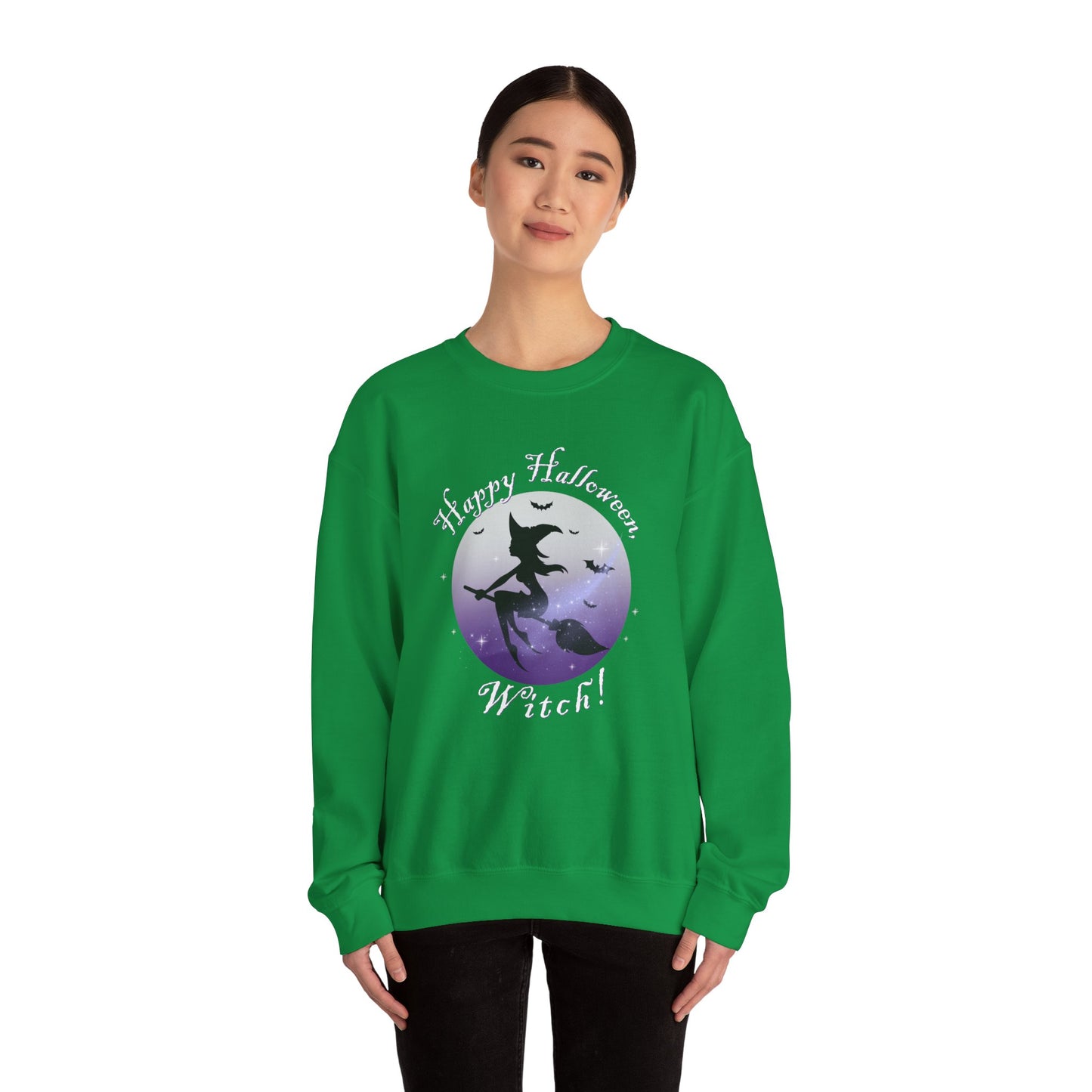 Happy Halloween, Witch! - Unisex Heavy Blend™ Crewneck Sweatshirt