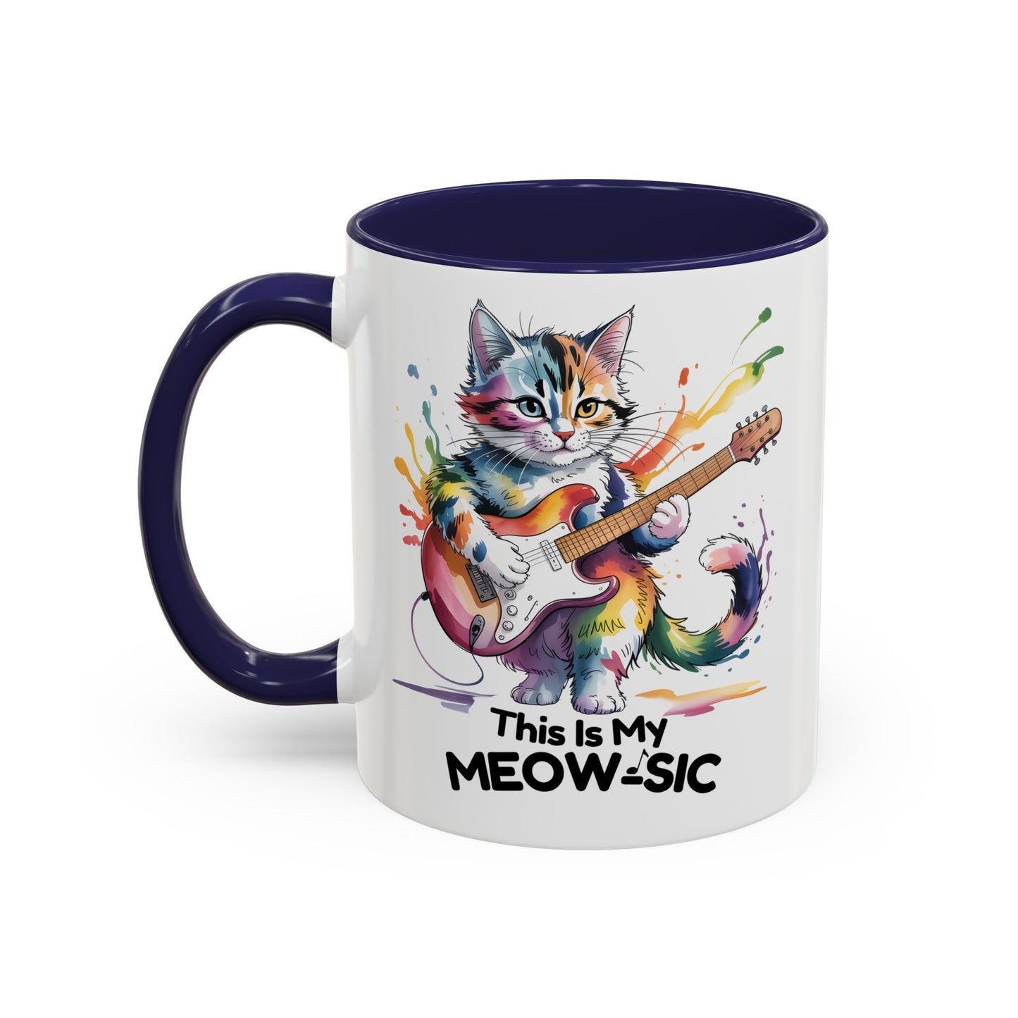This Is My Meow-sic Cat Mug – Funny Music Lover Coffee Cup Gift for Cat Lovers (11oz / 15oz) - 14808