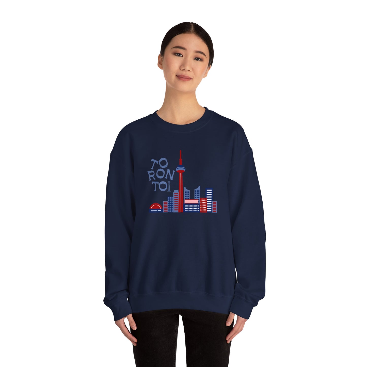 Toronto Skyline Unisex Crewneck Sweatshirt - Cozy Graphic Pullover - 12125