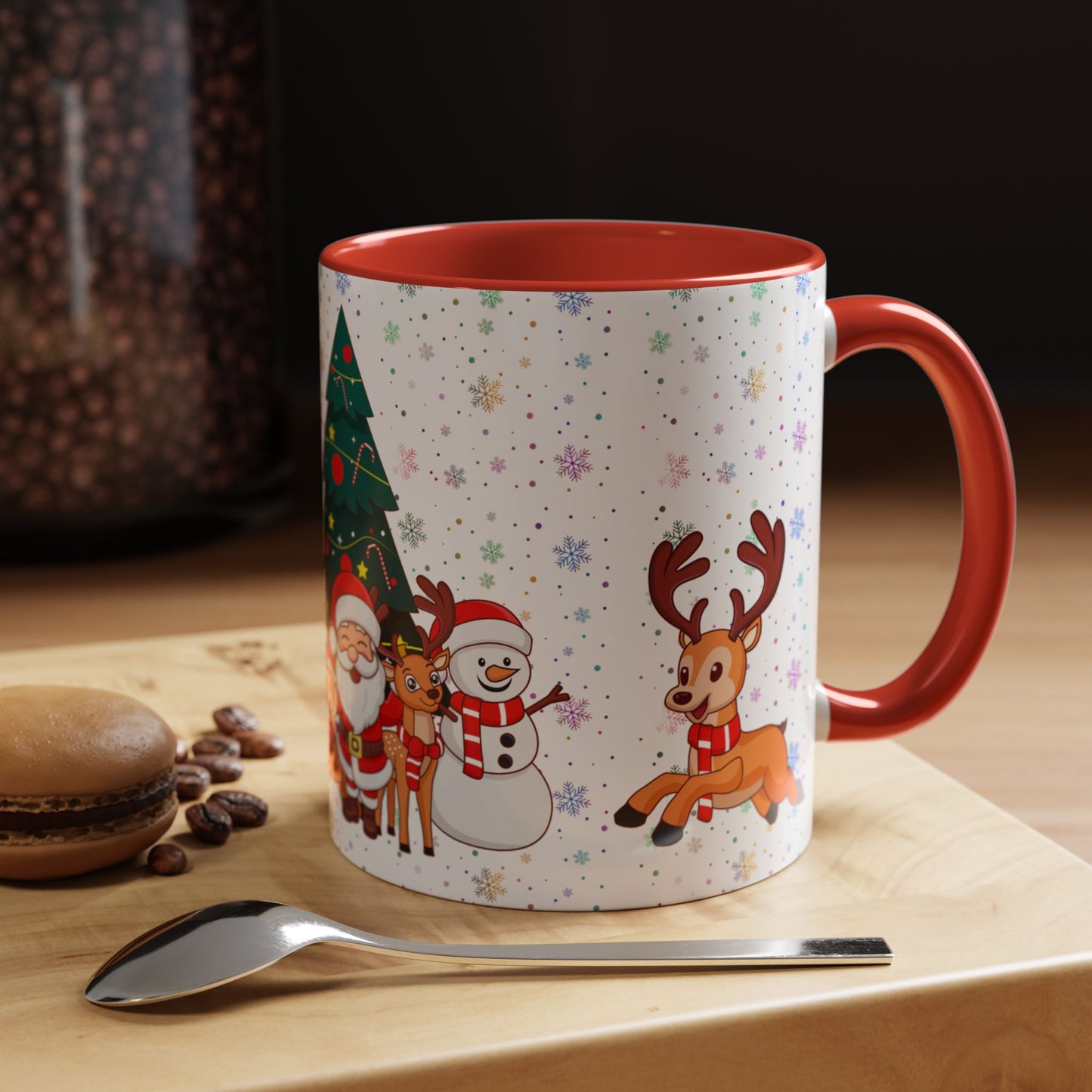 Christmas Party,  Santa,  Snowman, & Reindeer -  Accent Coffee Mug (11, 15oz) - 10428