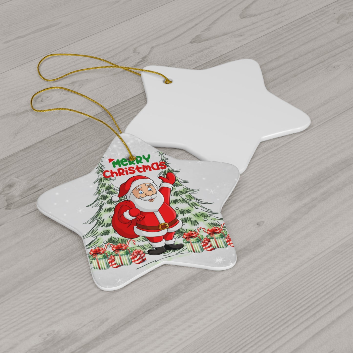 Santa - Ceramic Ornament, 4 Shapes