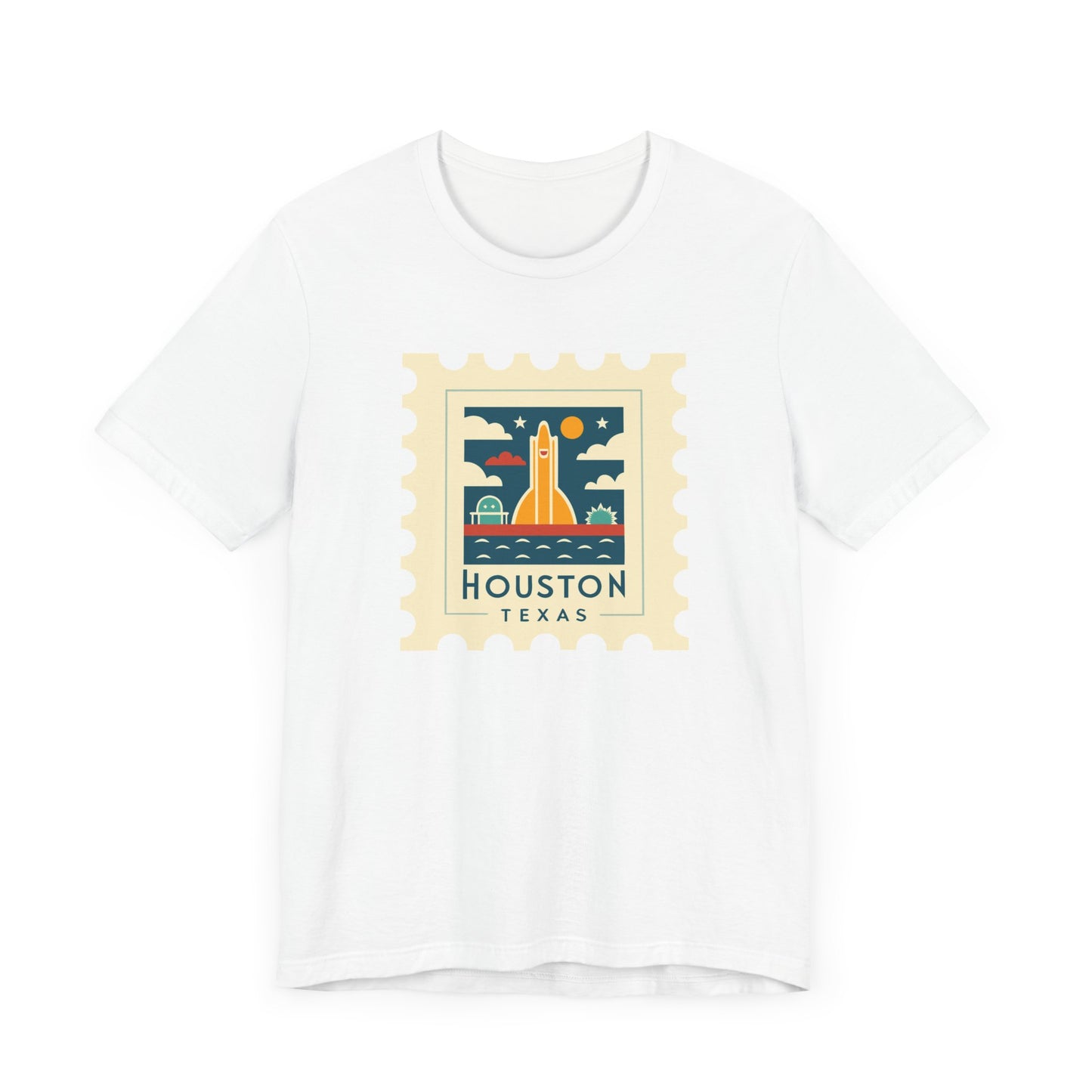 Houston Texas Retro Stamp Unisex Tee - Graphic T-Shirt for Casual Wear - 12143