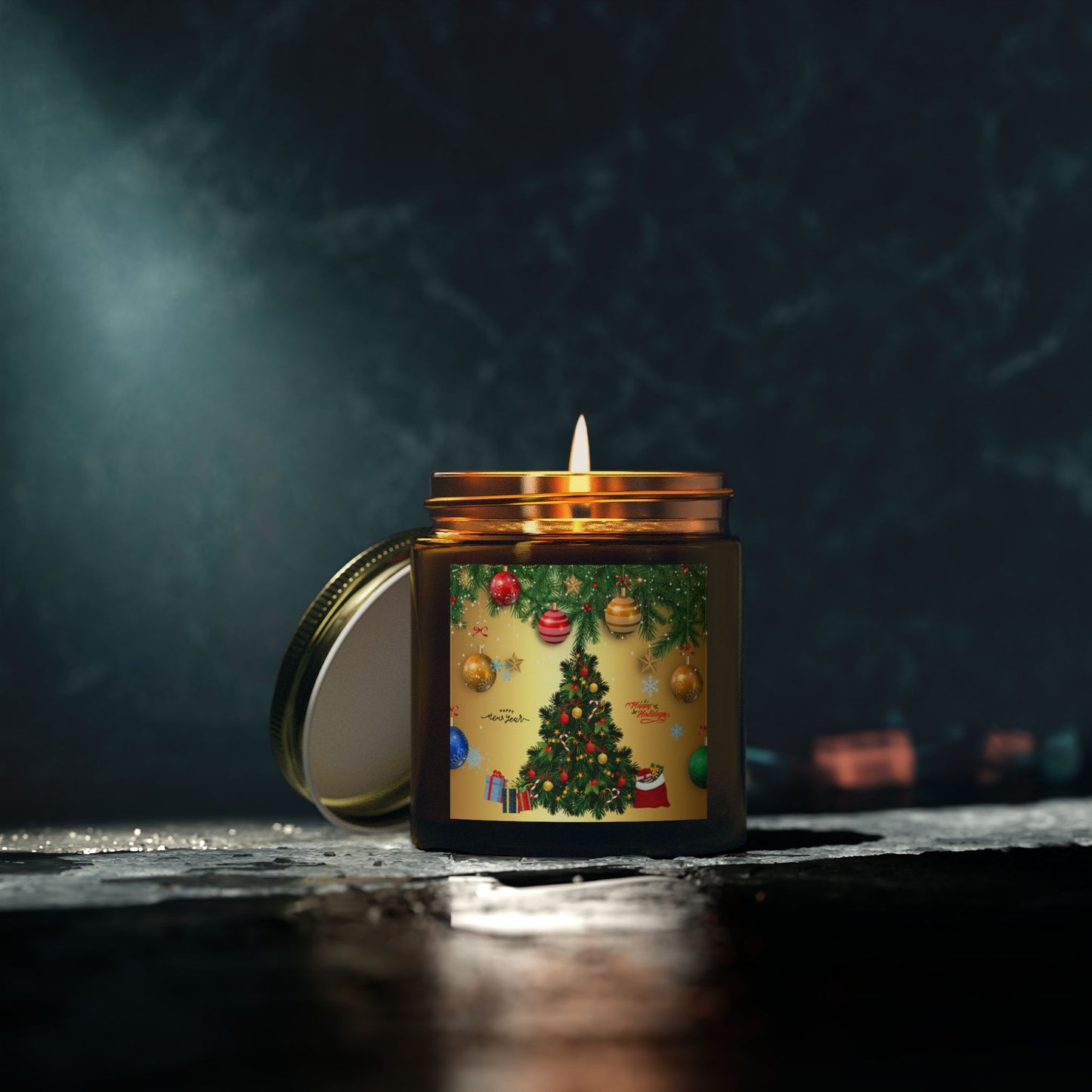 Christmas Tree - Scented Candles, Coconut Apricot Wax (4oz, 9oz)