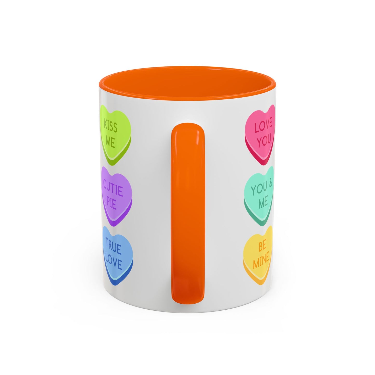 Love You, Kiss Me - Accent Coffee Mug (11, 15oz) - 11541
