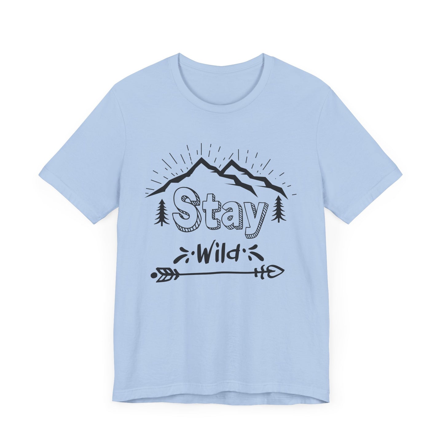 Camping: Stay Wild - Unisex Jersey Short Sleeve Tee - 12589