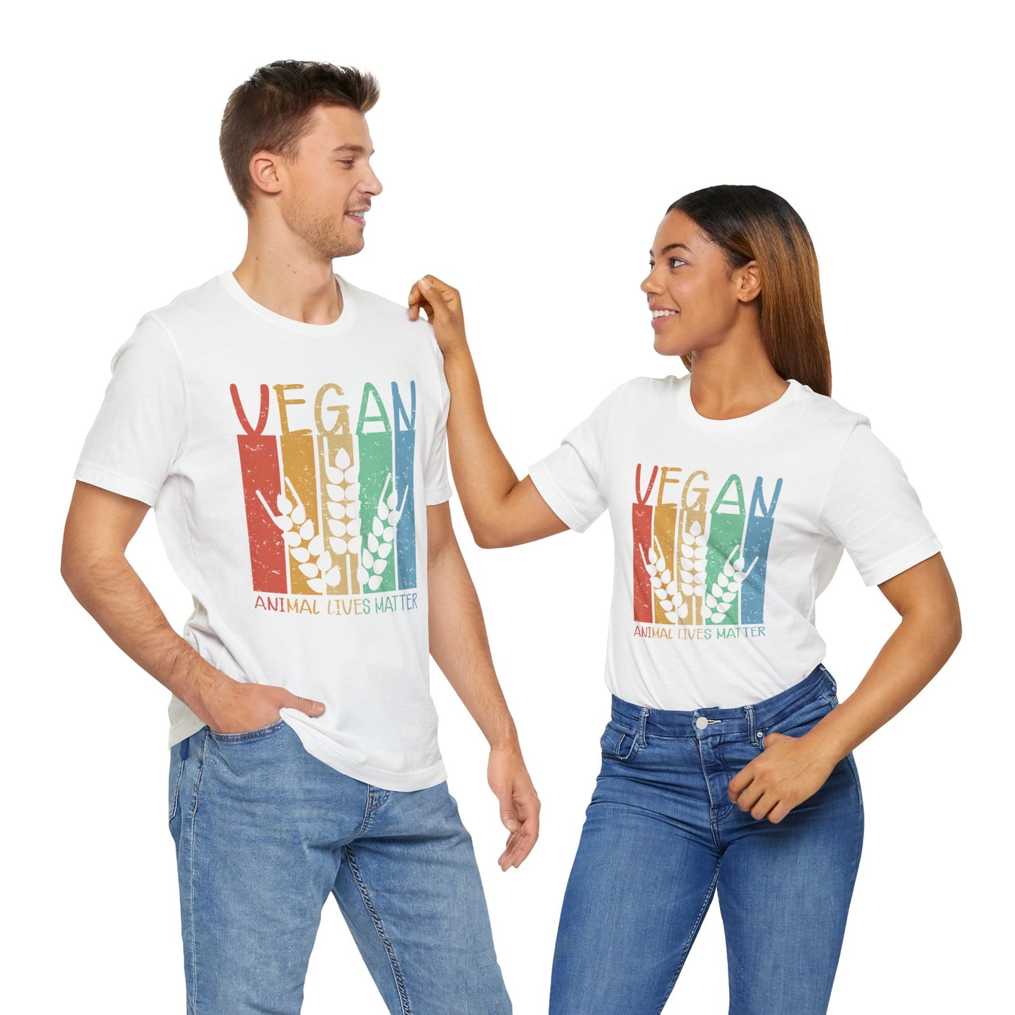 Vegan: Animal Lives Matter - Unisex Jersey Short Sleeve Tee