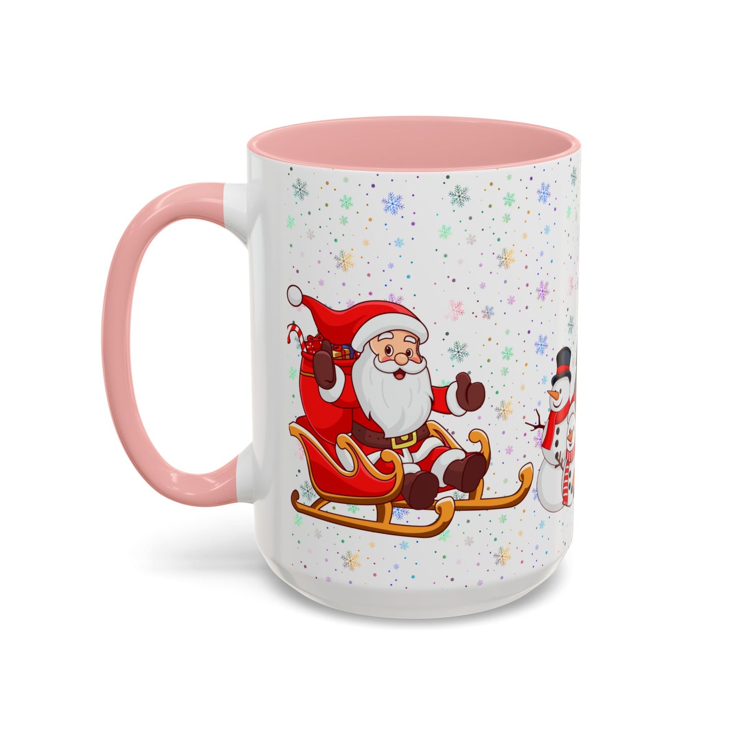 Christmas Party,  Santa,  Snowman, & Reindeer -  Accent Coffee Mug (11, 15oz) - 10428