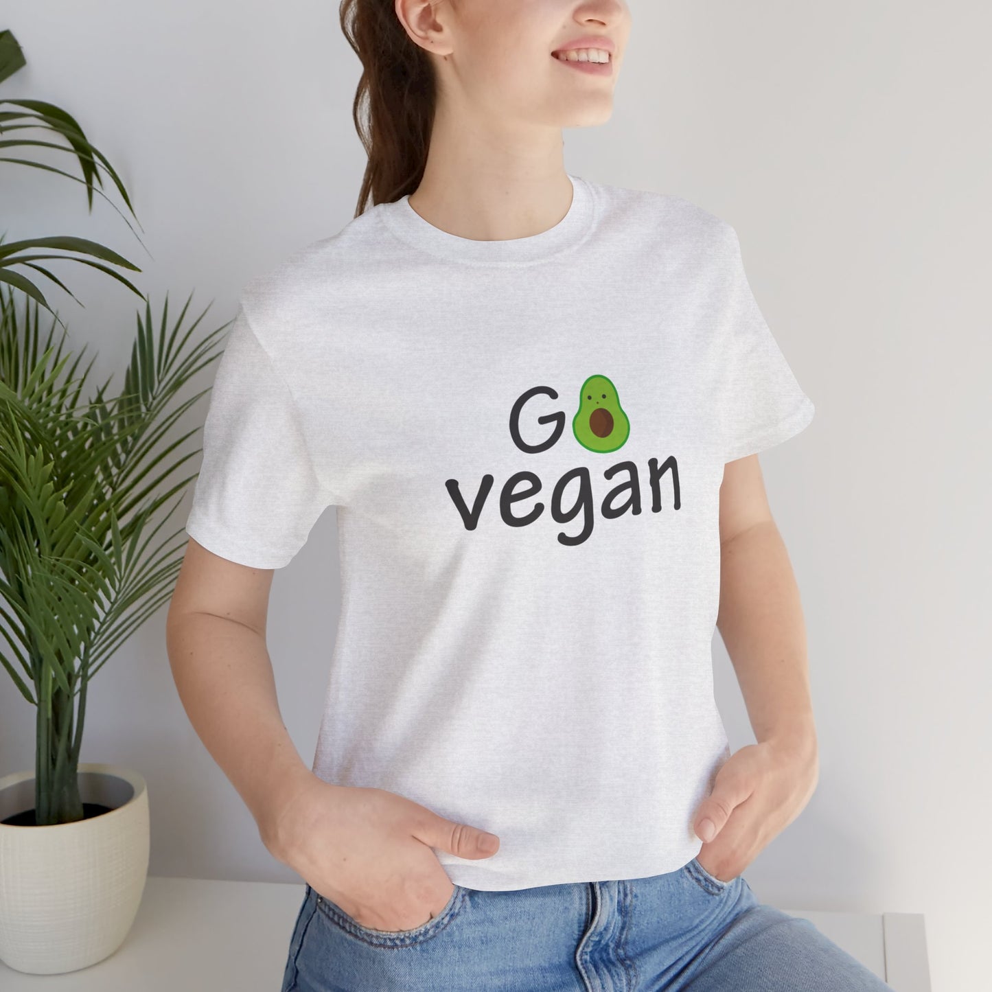 Go Vegan - Unisex Jersey Short Sleeve Tee