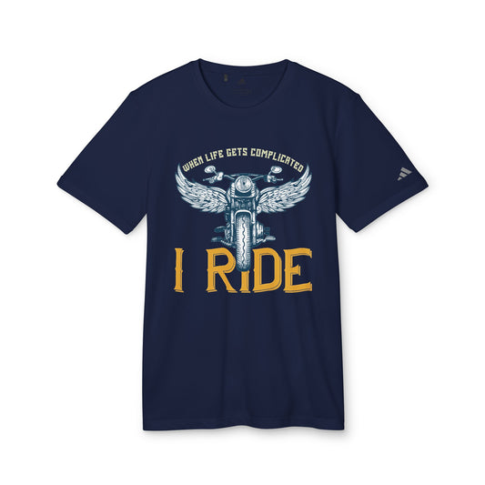 When Life Gets Complicated, I Ride - adidas Unisex Sport T-shirt - 13960