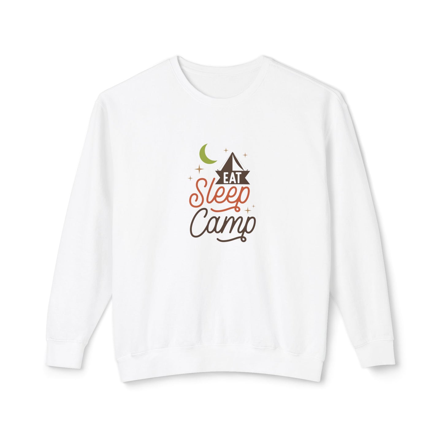 Eat Sleep & Camp - Unisex Lightweight Crewneck Sweatshirt - 10561