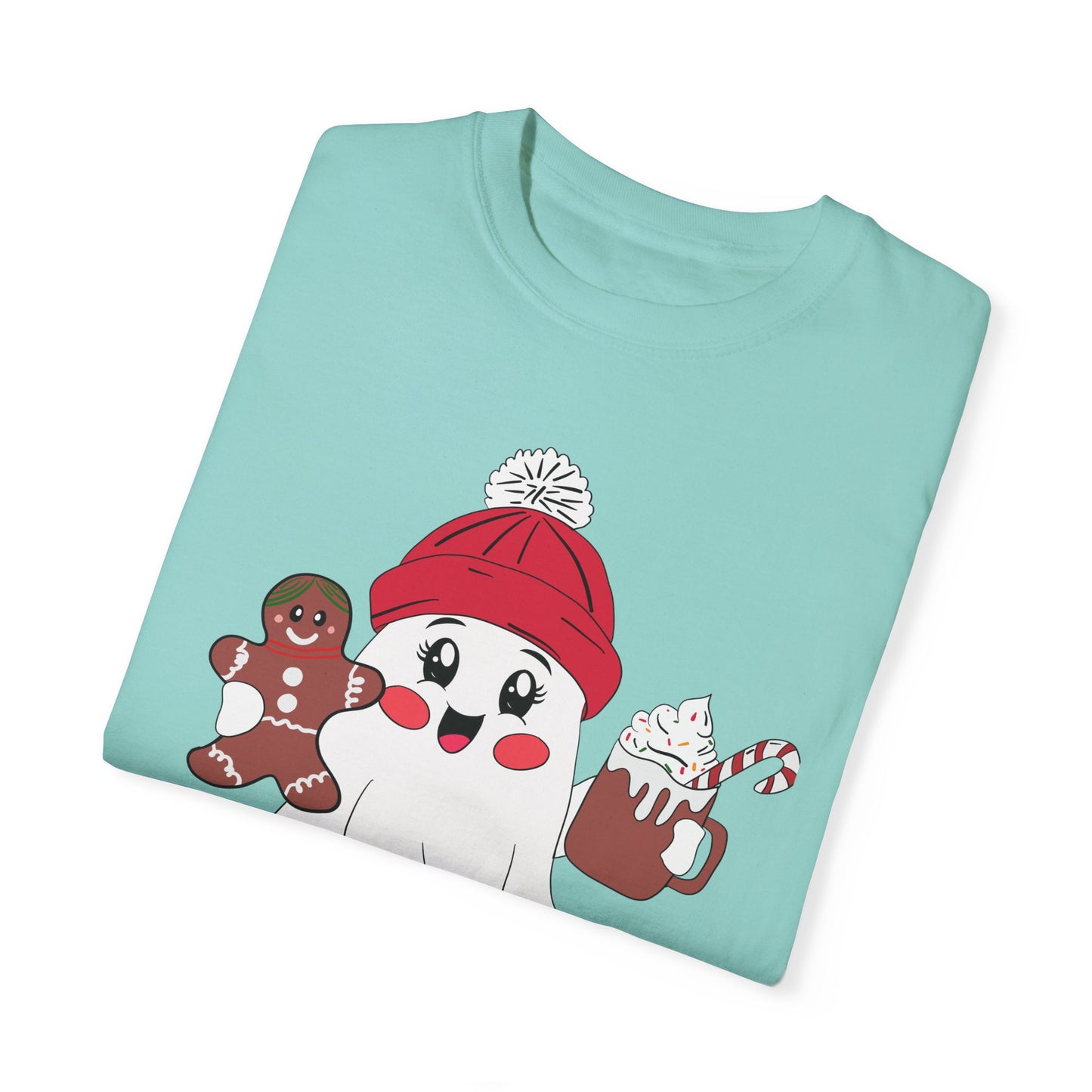 Christmas Ghost - Unisex Garment-Dyed T-shirt - 10408