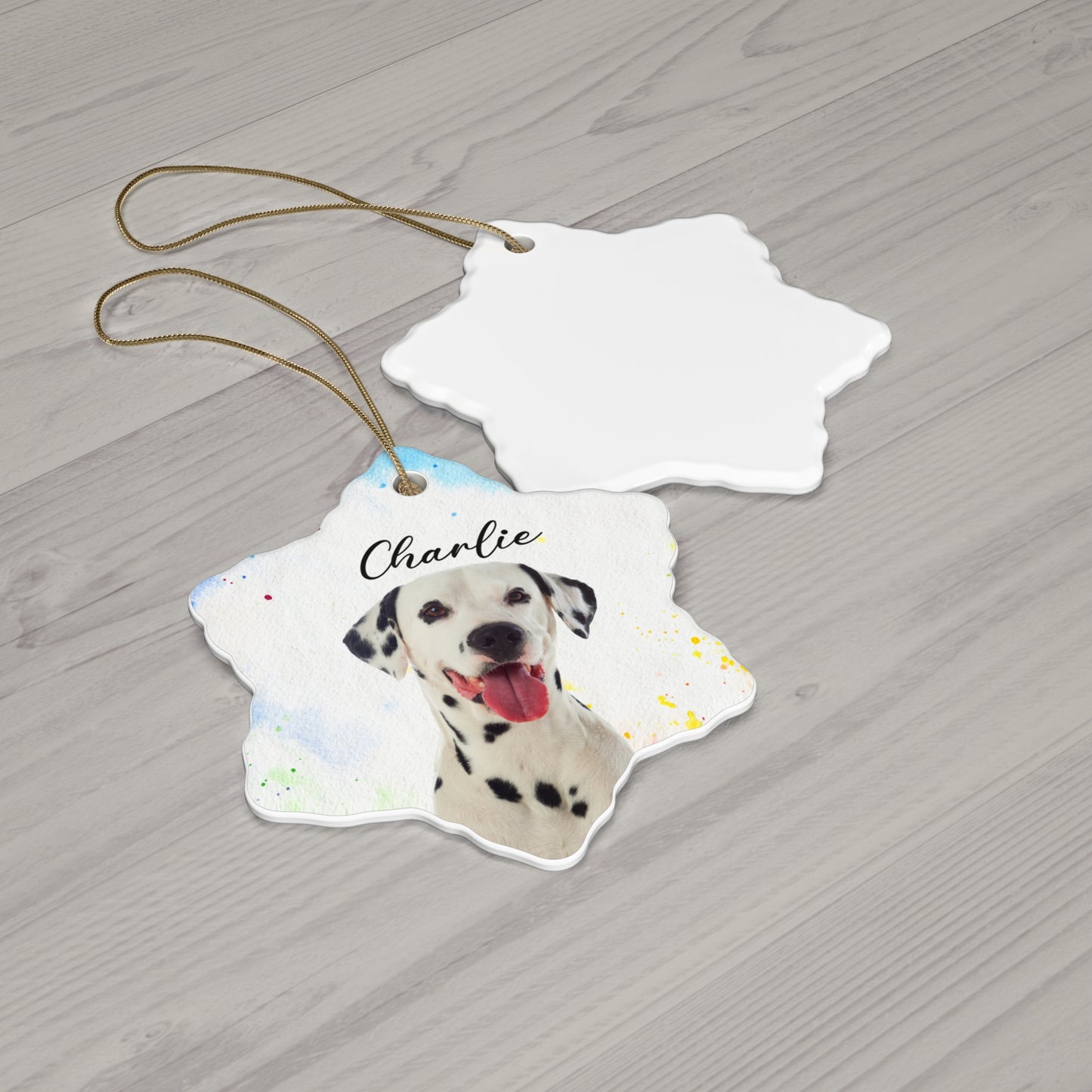 Your Dog, Customizable - Ceramic Ornament, 4 Shapes - 10037