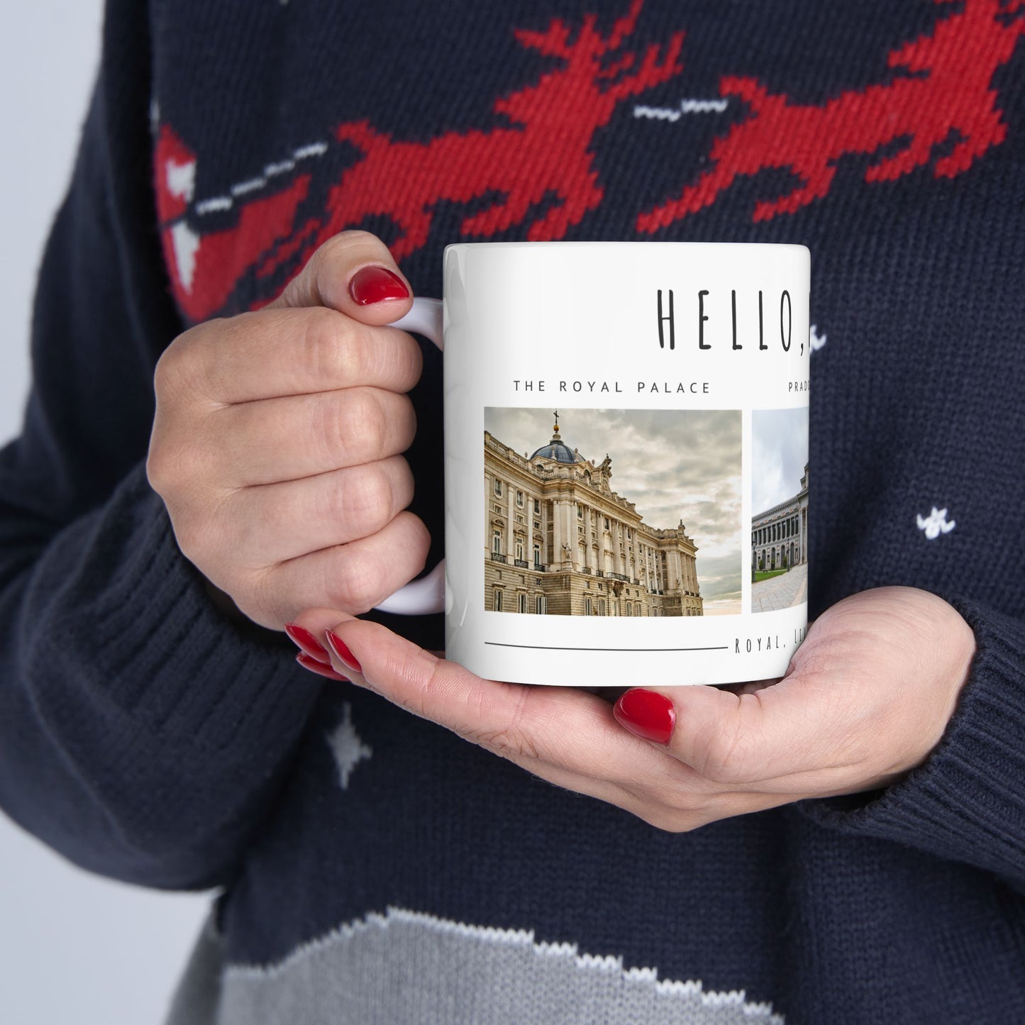 Hello Madrid Ceramic Mug - 11oz & 15oz - Perfect for Travel Lovers - 12027