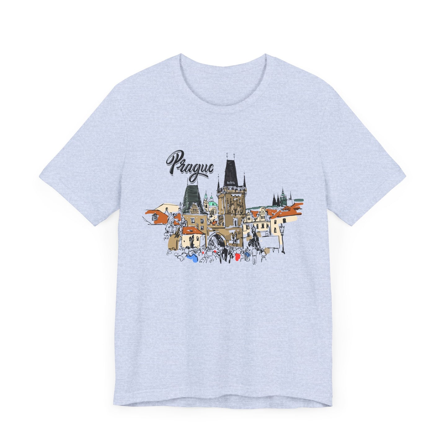 Prague Graphic Unisex Tee - Perfect Travel Souvenir - 12135