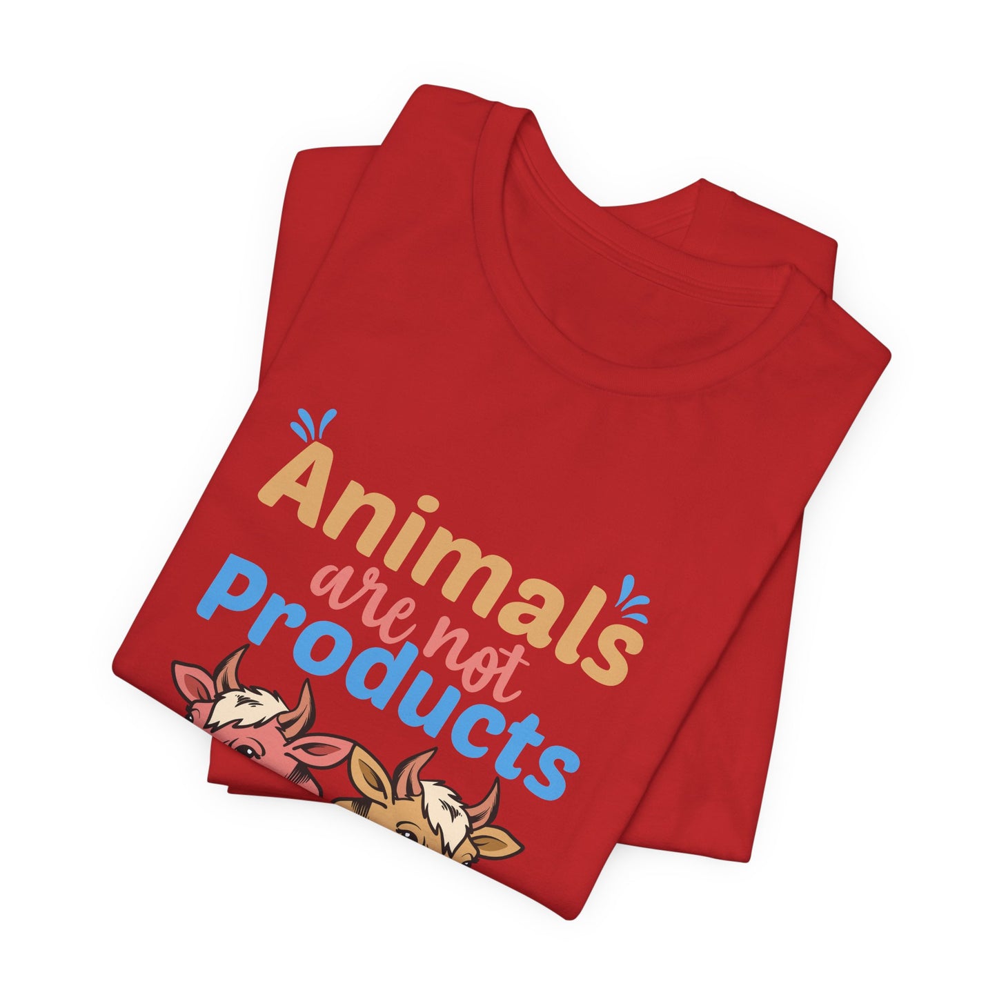 Vegan: Animals Are Not Products, Go Vegan - Unisex Jersey Short Sleeve Tee - 12353