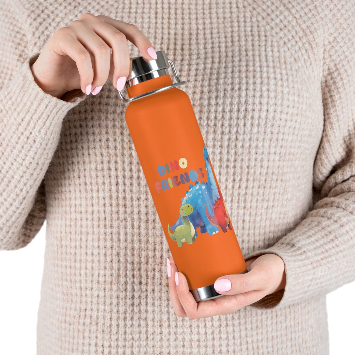 Kids: Dino Friends in Gobi - Copper Vacuum Insulated Bottle, 22oz