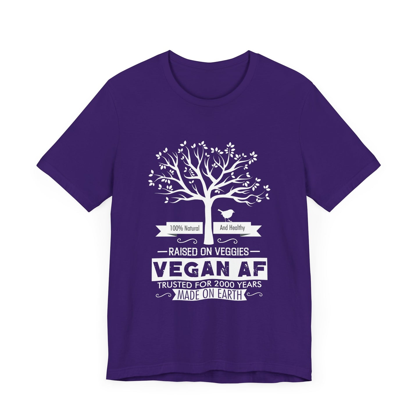 Vegan: 100% Natural And Healthy, Raised By Veggies - Unisex Jersey Short Sleeve Tee - 12396
