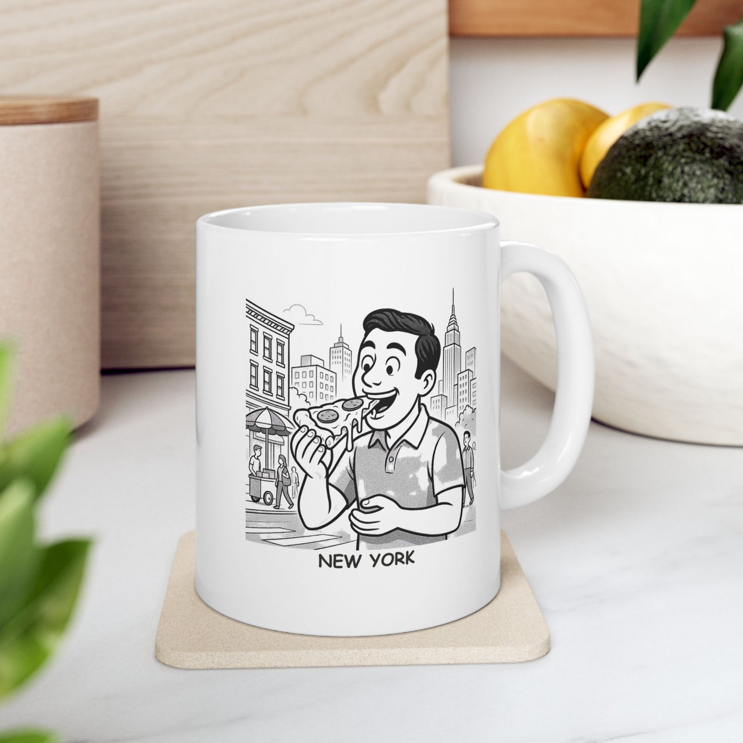 "New York: Where ‘the best pizza’ is wherever you happen to be hungry." Ceramic Mug - 12849