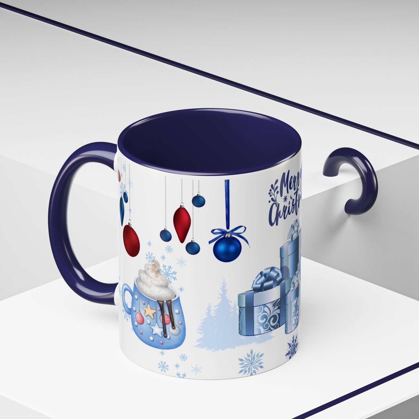 Blue Christmas - Accent Coffee Mug (11, 15oz)