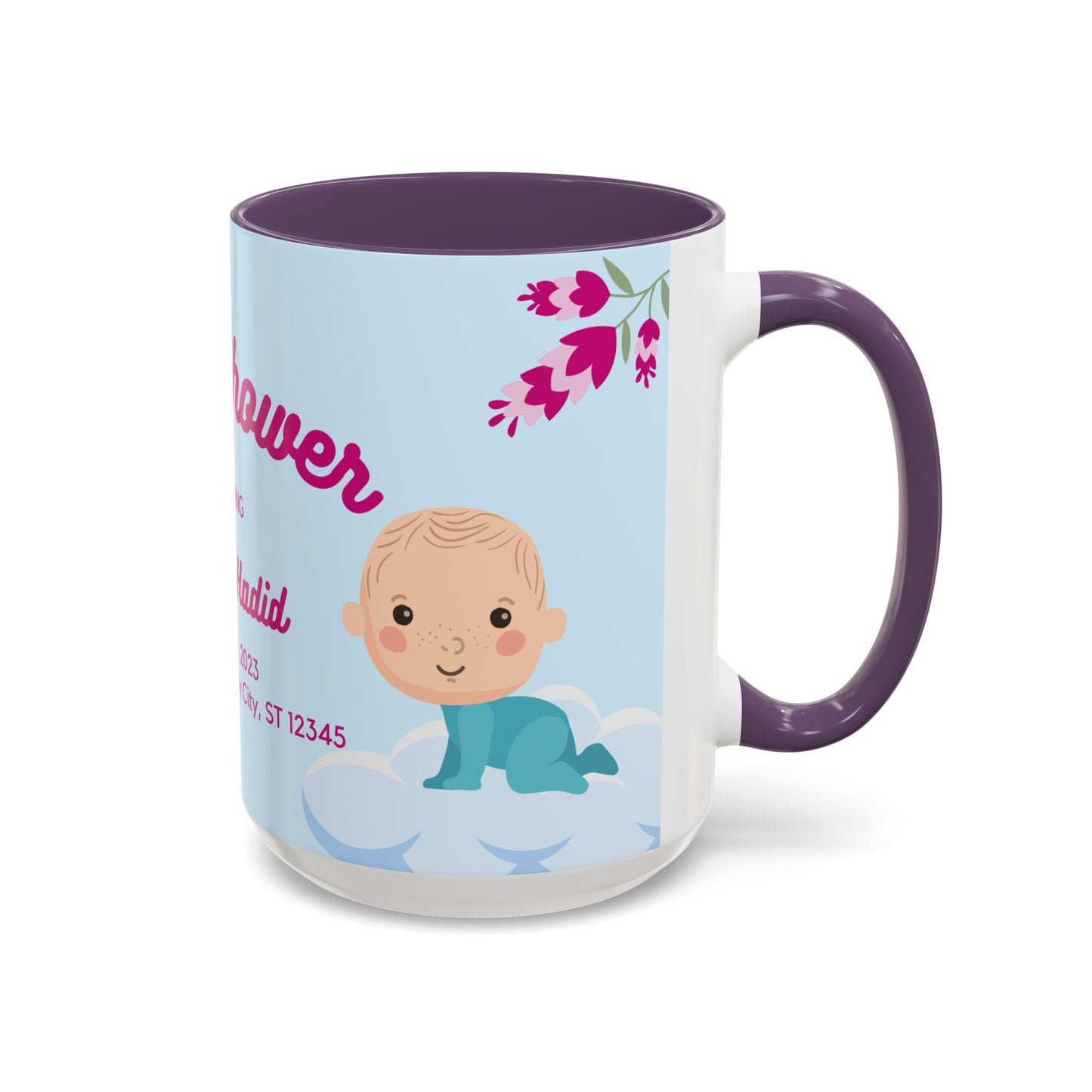 Baby Shower, Detail Customizable - Accent Coffee Mug (11, 15oz) - 11075
