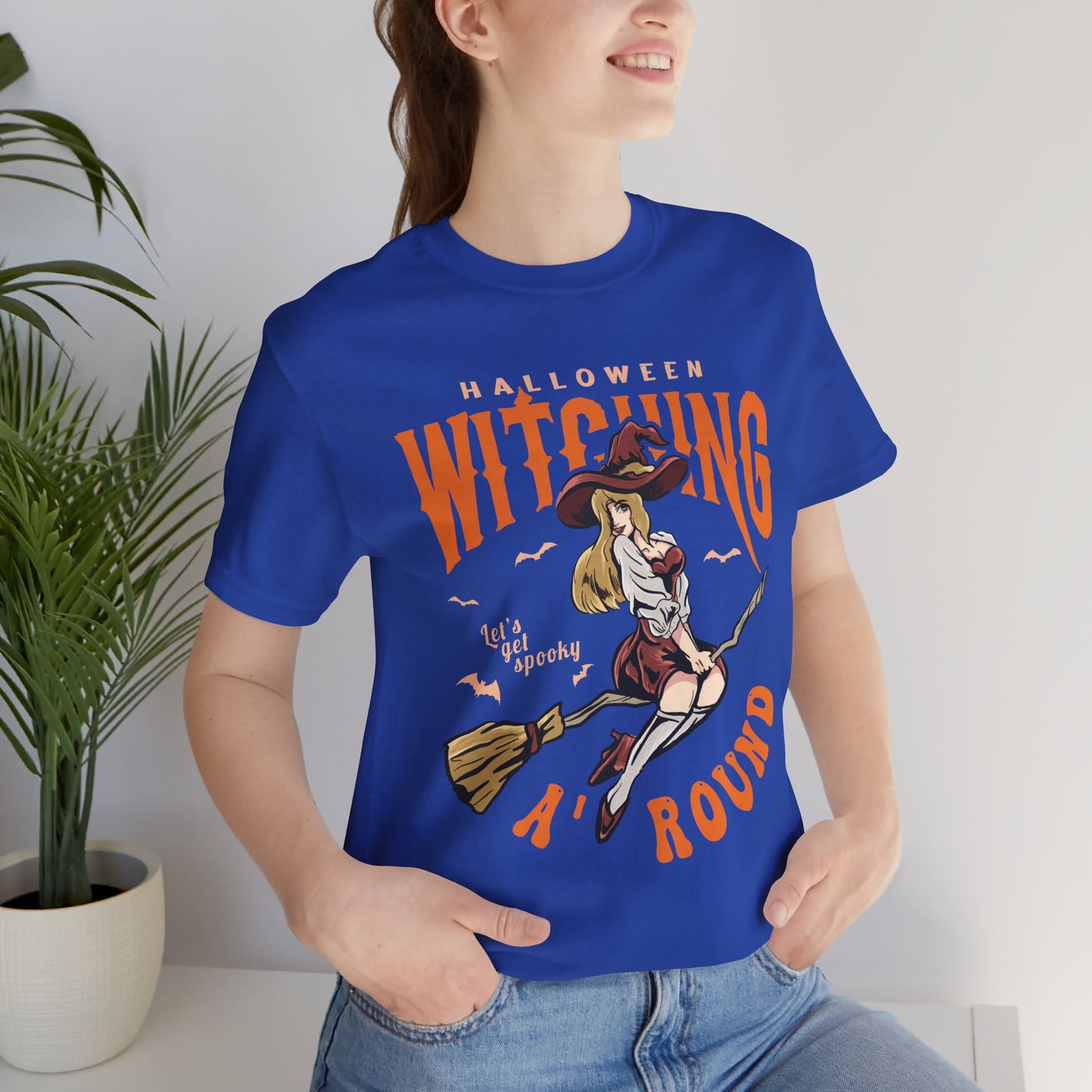 Halloween Witching, Let's Get Spooky Around  - Unisex Jersey Short Sleeve Tee - 12930