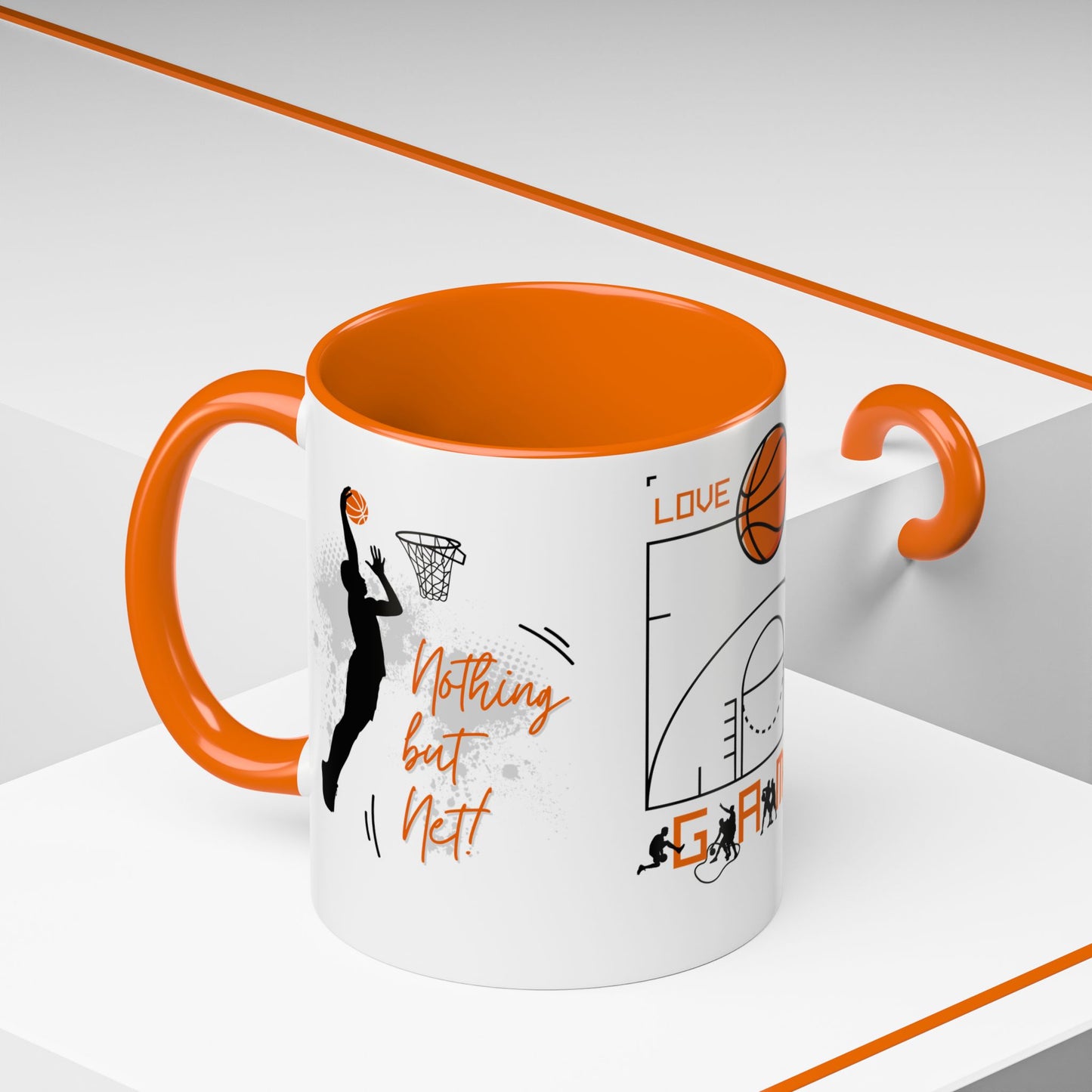 Love This Game, Basketball - Accent Coffee Mug (11, 15oz) - 10718