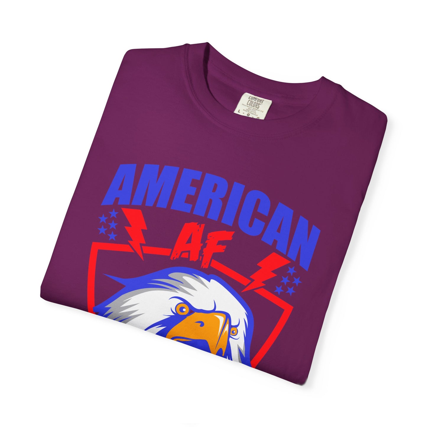 Patriotic Eagle T-Shirt, American AF Graphic Tee, Unisex Tee, 4th of July Shirt, Casual Wear, Gift for Patriots, Summer Style - 13731