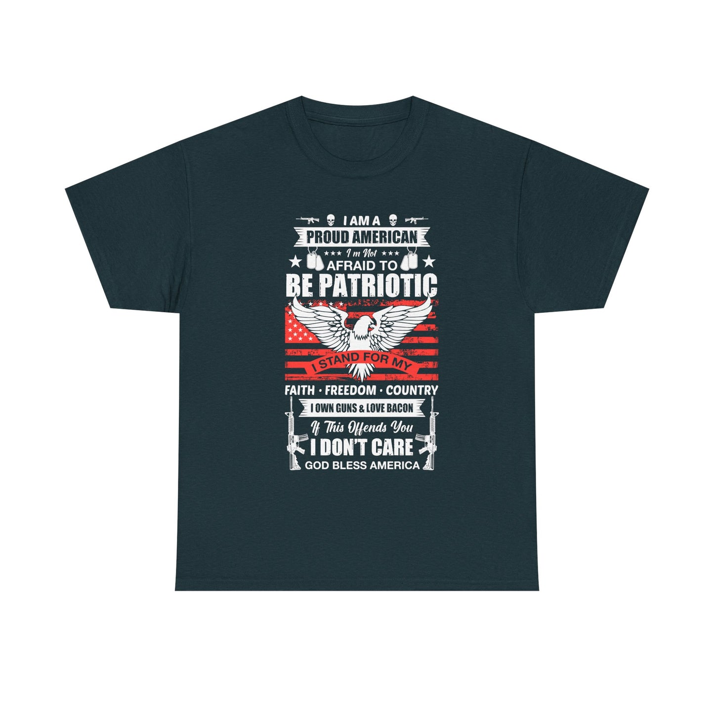 Unisex Patriotic Tee - Proud American T-Shirt, 4th of July Gift, Freedom Shirt, Memorial Day Apparel, Casual Wear - 13789