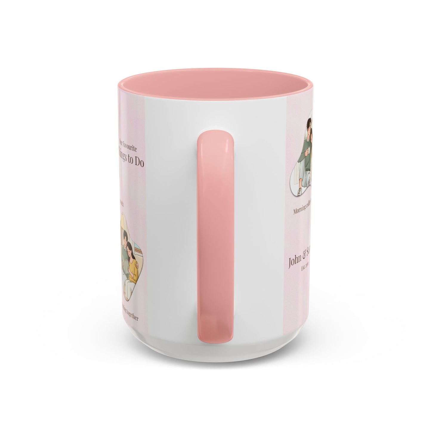Our Favorite Things to Do Valentine’s Mug – Cozy Couples Illustrated Accent Coffee Mug - 14703
