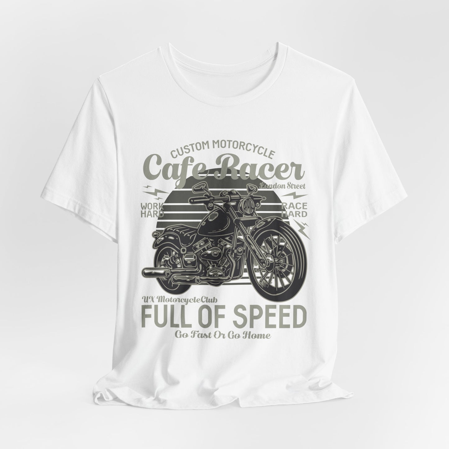 Custom Motorcycle, Cafe Racer - Unisex Jersey Short Sleeve Tee - 13295