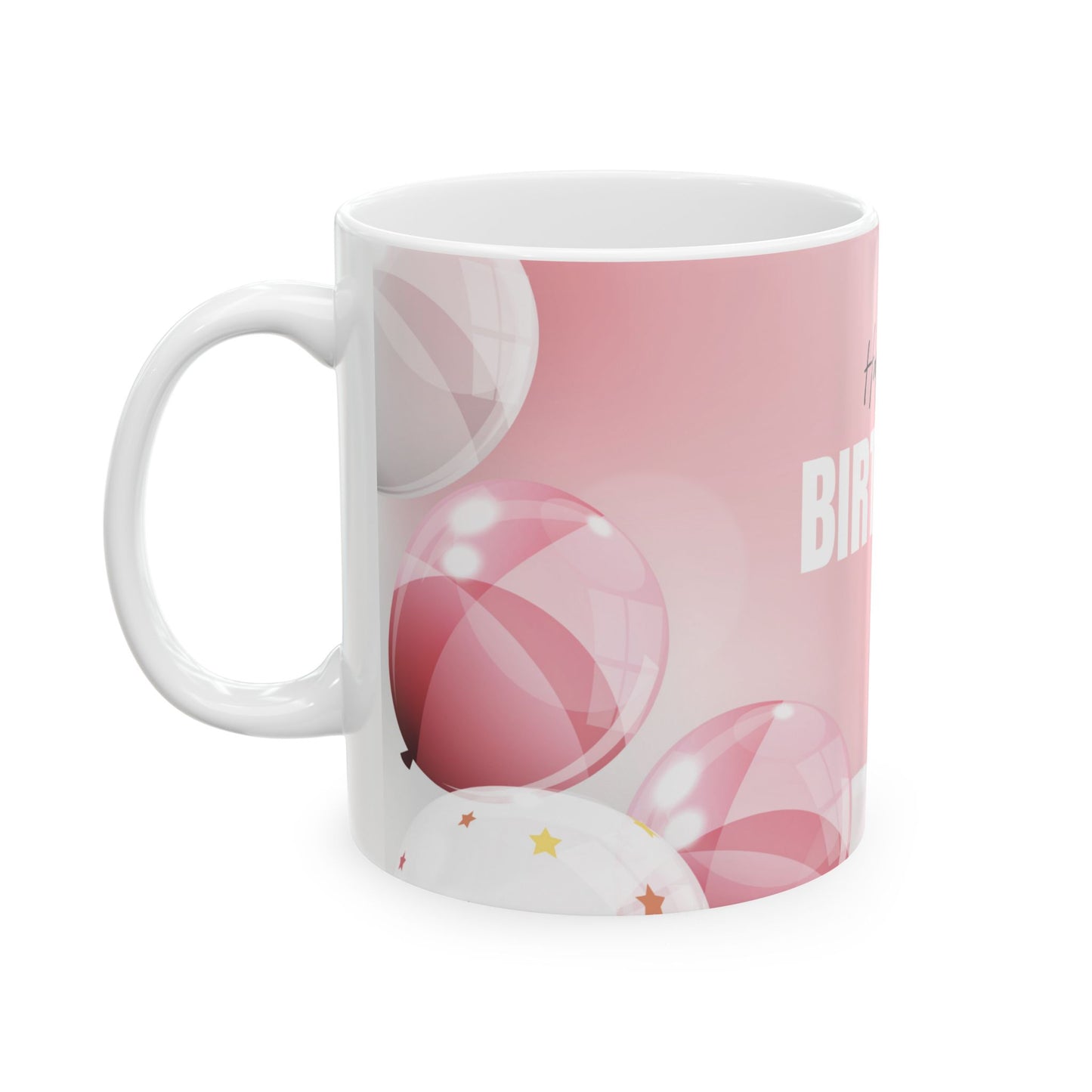 Happy Birthday Ceramic Mug, Gift for Her, Celebration Coffee Cup, Birthday Presents, Cheerful Drinkware - 13984