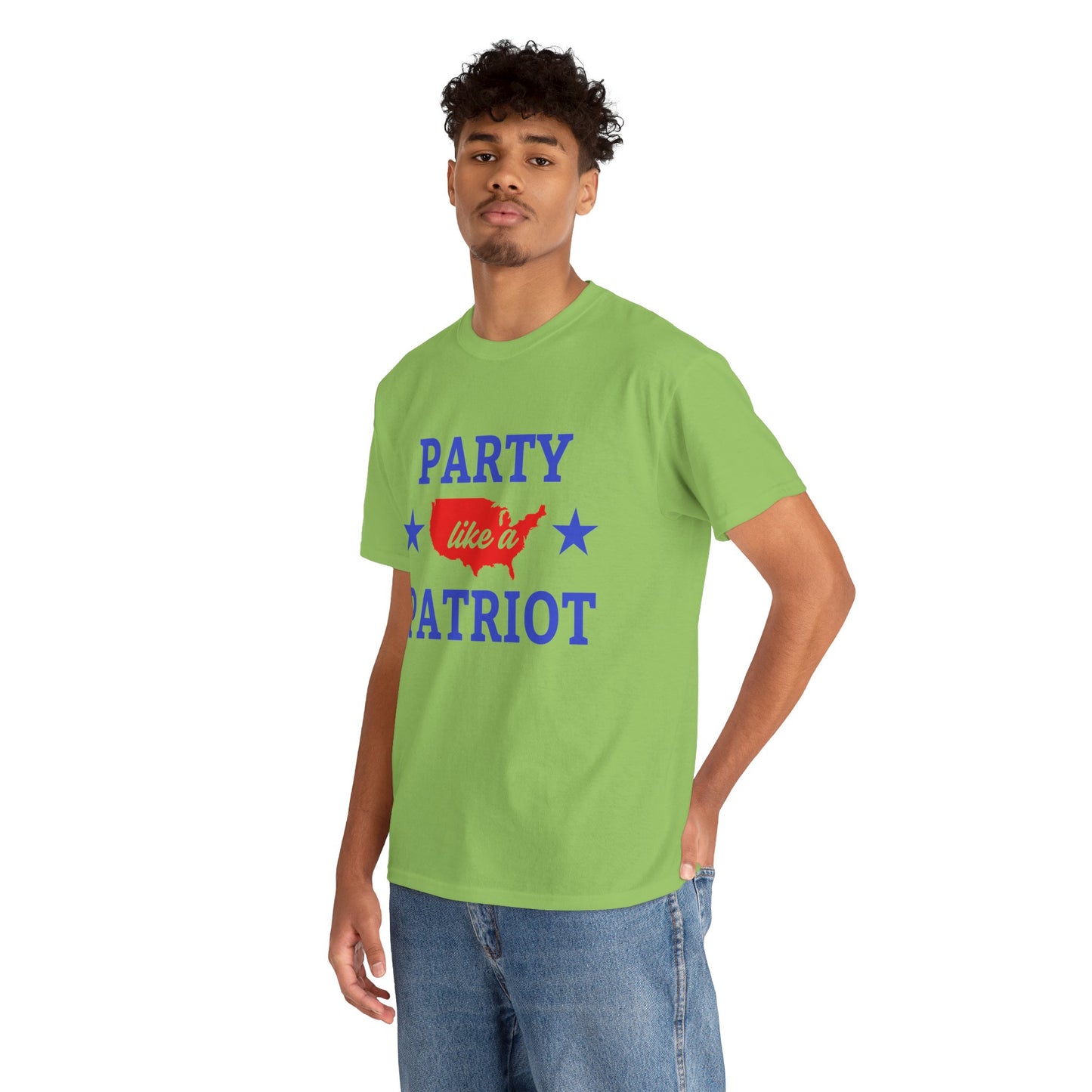 Patriotic Party Tee - Celebrate Independence, Fun Gatherings, BBQs, Gift for Patriots, Unisex Heavy Cotton T-shirt - 13732
