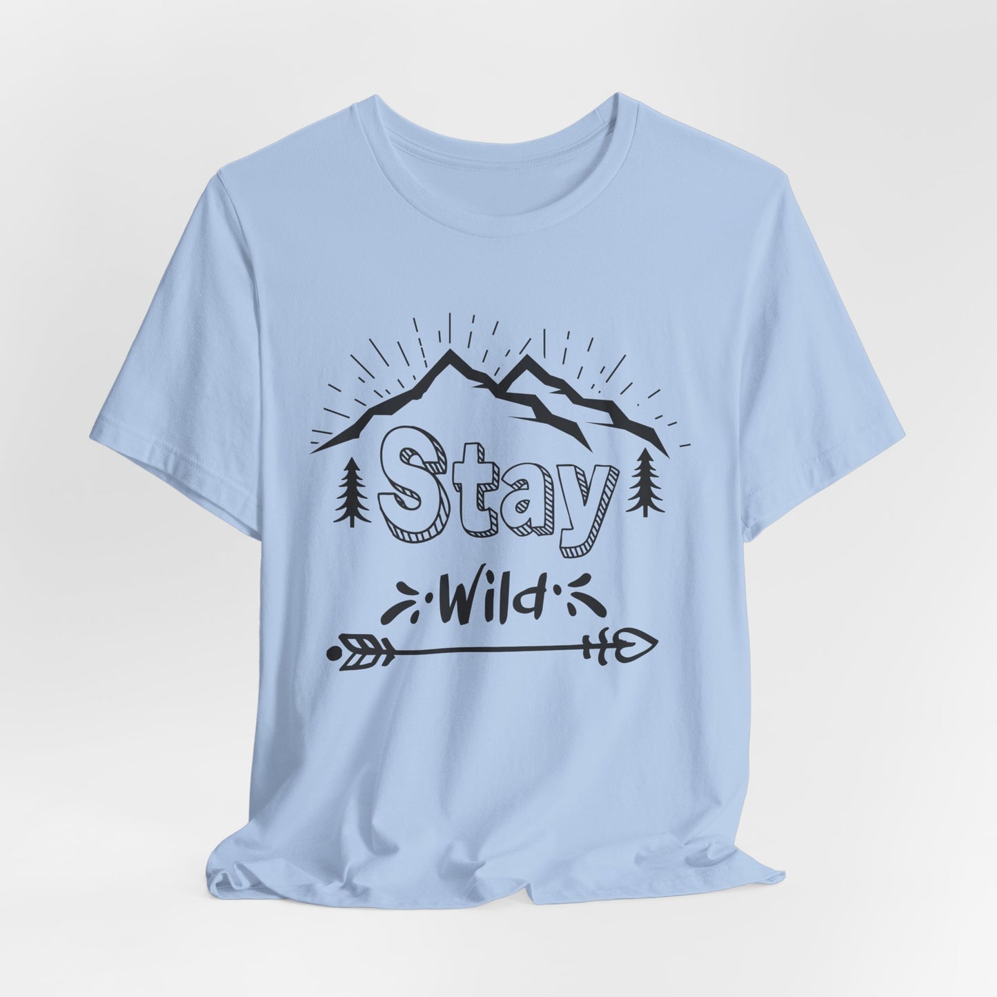 Camping: Stay Wild - Unisex Jersey Short Sleeve Tee - 12589