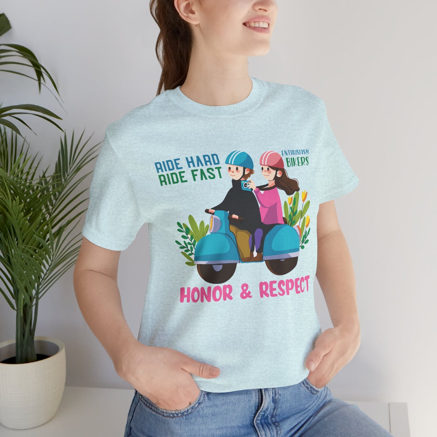 Bikers: Ride Hard, Ride Fast  - Unisex Jersey Short Sleeve Tee - 13611