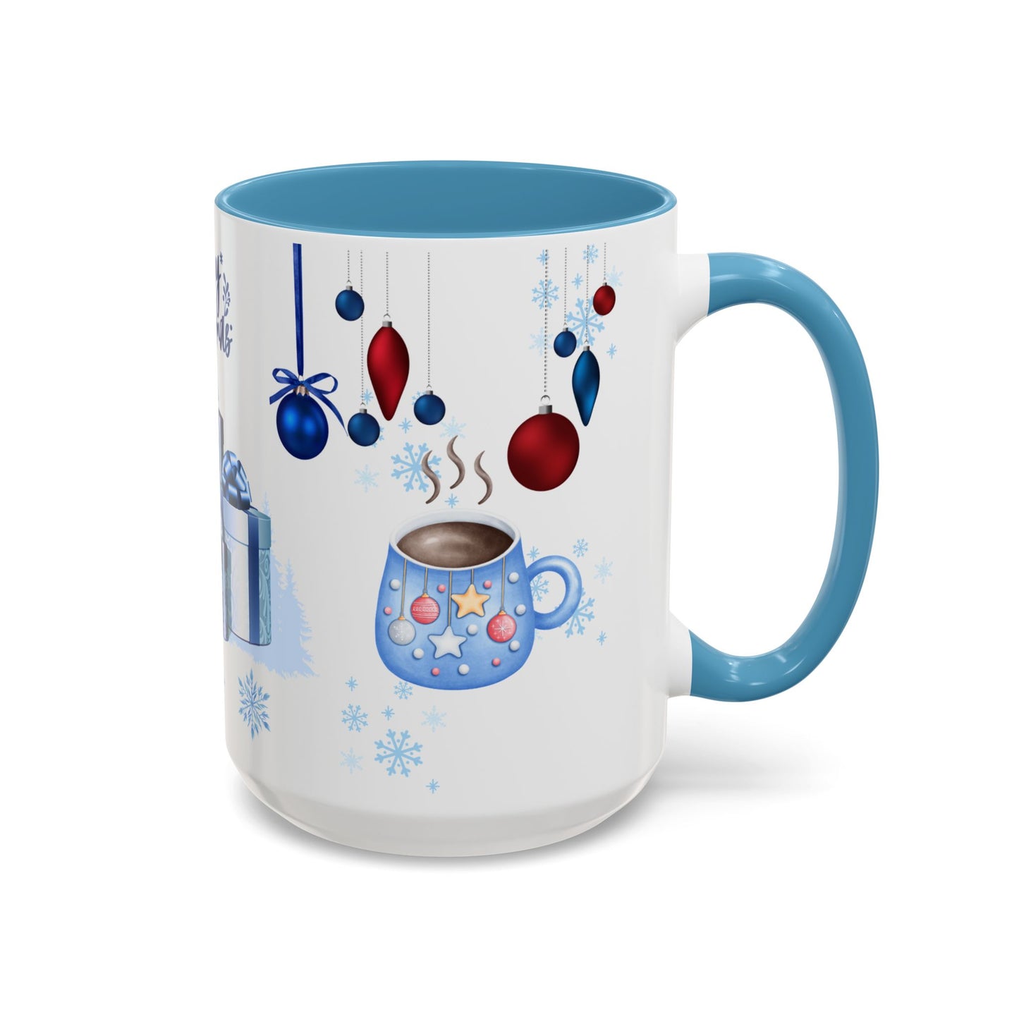 Blue Christmas - Accent Coffee Mug (11, 15oz)