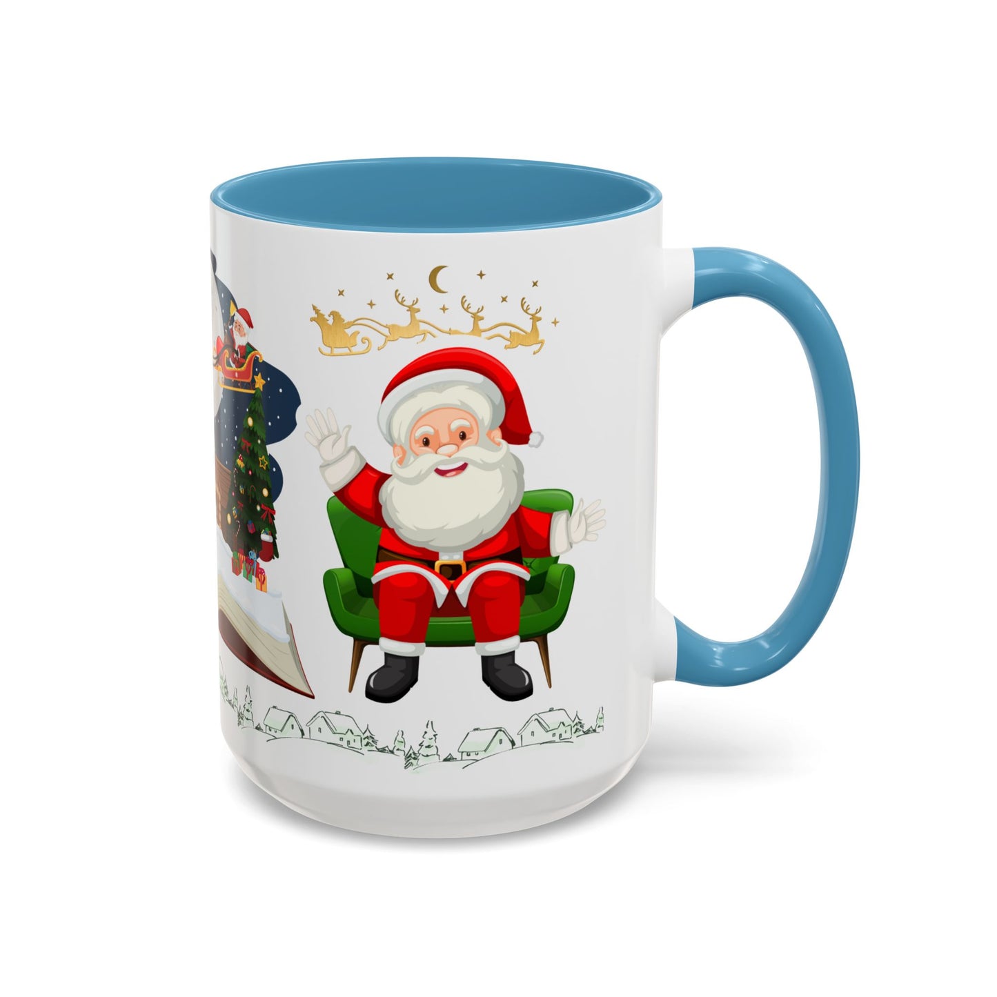 Santa is Coming - Accent Coffee Mug (11, 15oz)