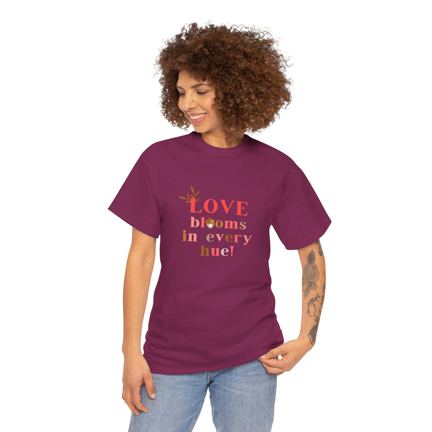 Love Blooms in Every Hue! - Unisex Heavy Cotton Tee - 11525