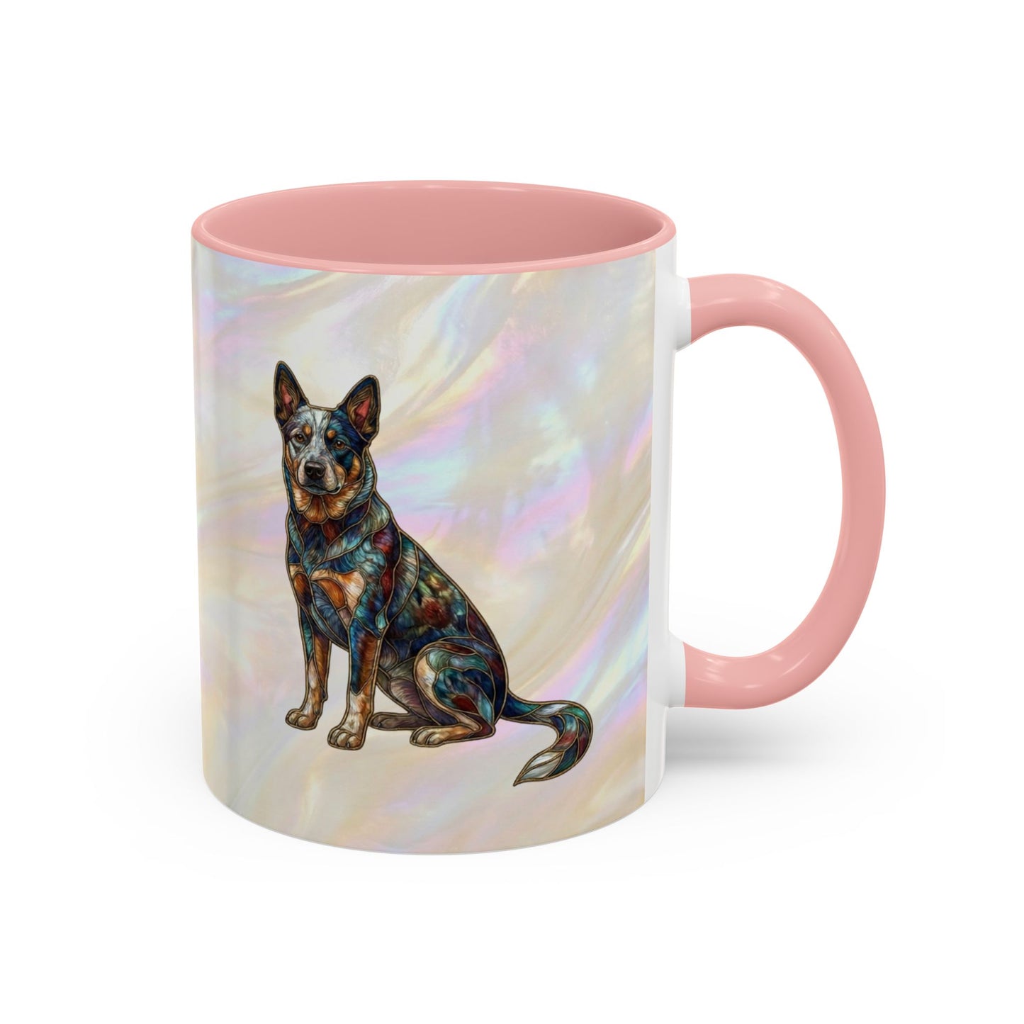 Australian Cattle Dog Accent Mug — Stained Glass Design (11/15oz) - 14613